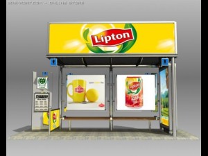 bus stop shelter lipton  brand 3D मॉडल