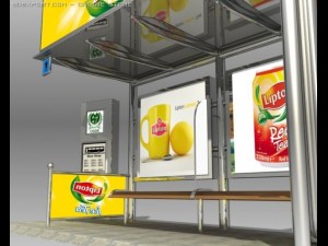 bus stop shelter lipton  brand 3D मॉडल