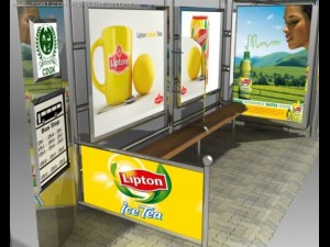 bus stop shelter lipton  brand 3D मॉडल