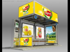 bus stop shelter lipton  brand 3D मॉडल