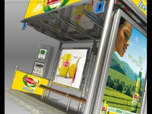 bus stop shelter lipton  brand 3D मॉडल
