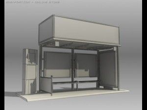 bus stop shelter lipton  brand 3D मॉडल