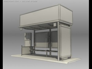 bus stop shelter lipton  brand 3D मॉडल