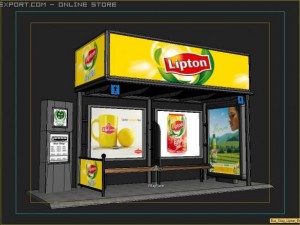 bus stop shelter lipton  brand 3D मॉडल