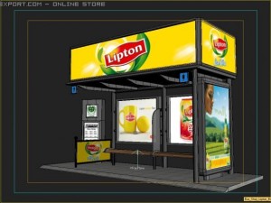 bus stop shelter lipton  brand 3D मॉडल