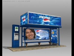 bus stop shelter pepsi brand Modèle 3D