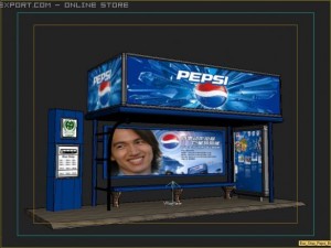 bus stop shelter pepsi brand Modelo 3D
