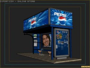 bus stop shelter pepsi brand 3D Model