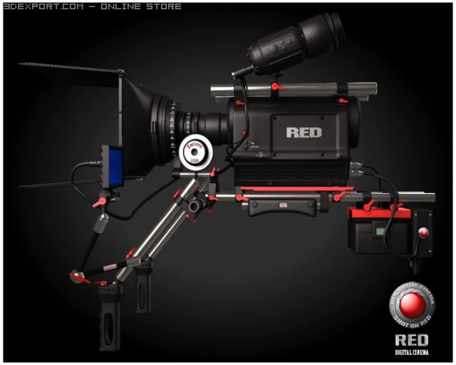 red camera 3D Model .c4d .max .obj .3ds .fbx .stl .blend 