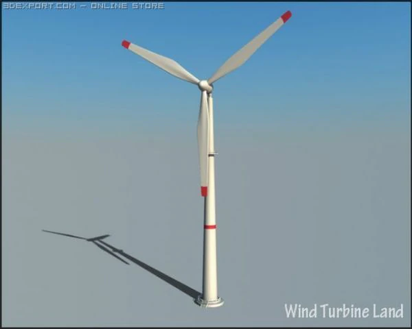 wind turbine 3D Model .c4d .max .obj .3ds .fbx .stl .blend 