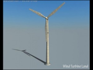 wind turbine 3D 模型
