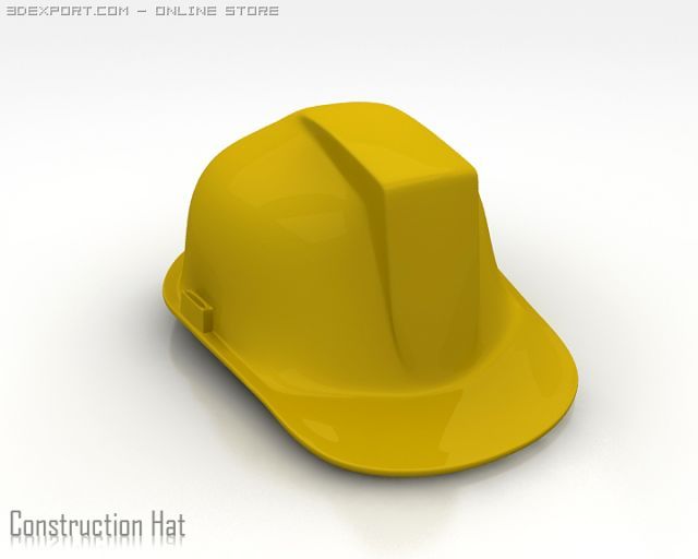 consturction hat Model 3D .c4d .max .obj .3ds .fbx .stl .blend 