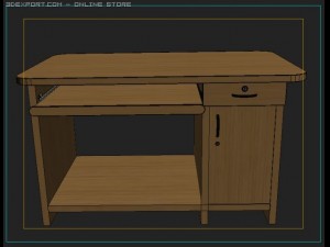 computer table Modello 3D