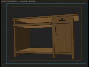 computer table Modello 3D