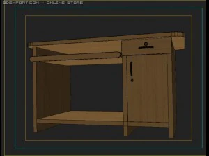 컴퓨터 테이블 3D 모델
