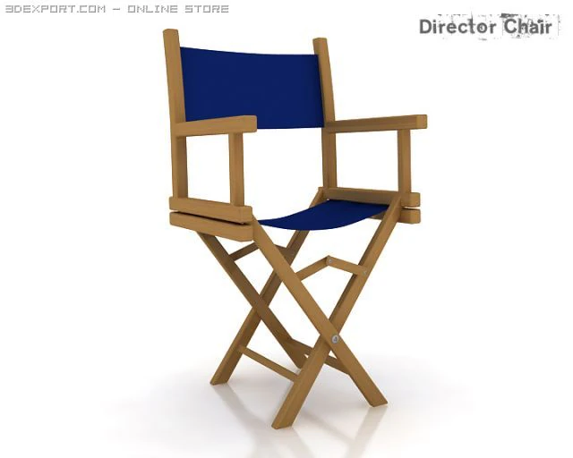 director chair 3D Model .c4d .max .obj .3ds .fbx .stl .blend 