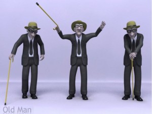 old man rig 3Dモデル