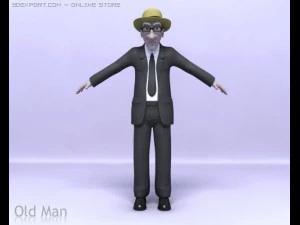 old man rig 3D Model