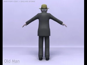 old man rig 3D Model