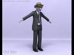 old man rig 3D Model