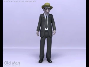 old man rig 3D Model