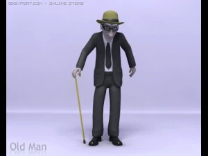 old man rig 3D Model