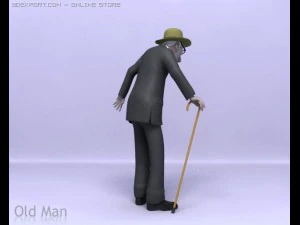 old man rig 3D Model