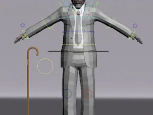 old man rig 3D Model