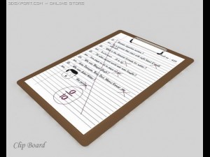 papper clip board Modelo 3D