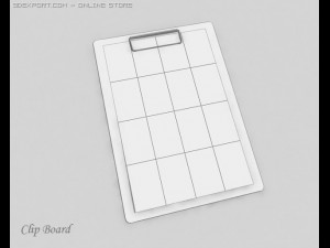 papper clip board Modelo 3D