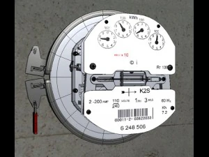 electrical meter 3D Model