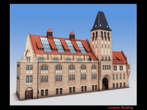lowpoly city building 3D Model