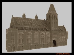 lowpoly city building 3D Model