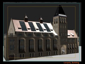 lowpoly city building 3D Model