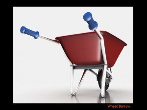 wheel barrow 3D मॉडल