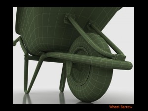 wheel barrow 3D मॉडल