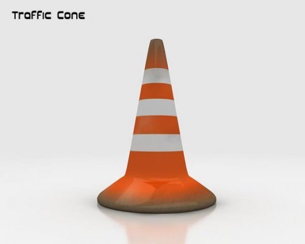 road traffic cone 3D Model .c4d .max .obj .3ds .fbx .stl .blend 