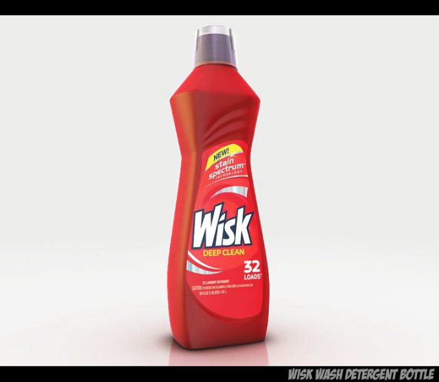 wisk wash detergent bottle Modello 3D .c4d .max .obj .3ds .fbx .stl .blend 