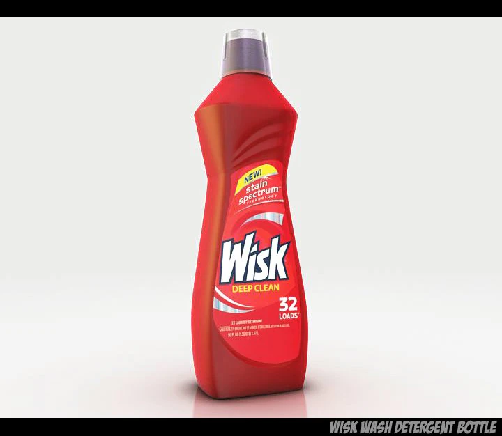 wisk wash detergent bottle 3D Model .c4d .max .obj .3ds .fbx .stl .blend 