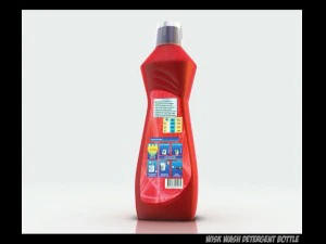 wisk wash detergent bottle 3D Model