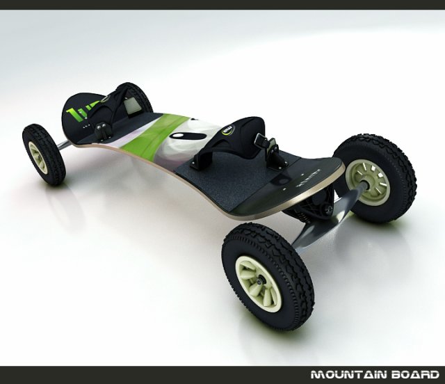 mountain board 3D Model .c4d .max .obj .3ds .fbx .stl .blend 