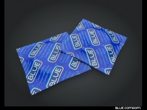 blue condom Model 3D
