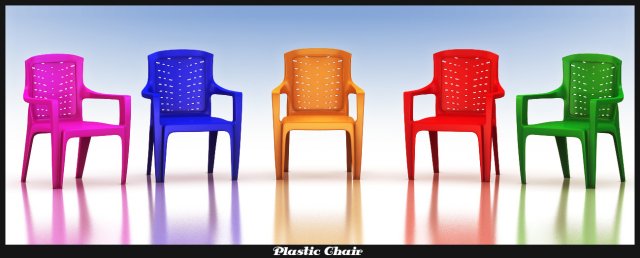 plastic chair Modello 3D .c4d .max .obj .3ds .fbx .stl .blend 
