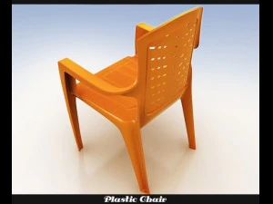 플라스틱 의자 3D 모델