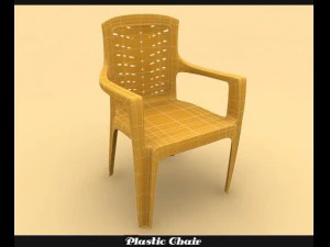 플라스틱 의자 3D 모델