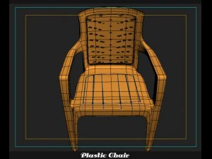 플라스틱 의자 3D 모델