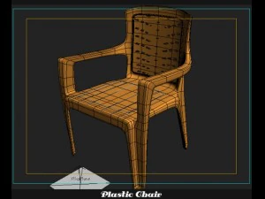 플라스틱 의자 3D 모델