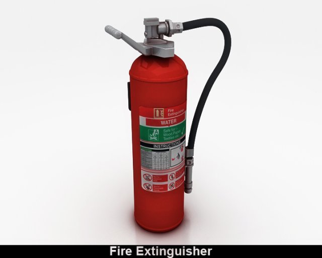 fire extinguisher Modelo 3D .c4d .max .obj .3ds .fbx .stl .blend 