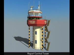 havaalanı kontrol kulesi 3D Model
