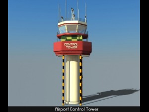 airport control tower 3D 모델